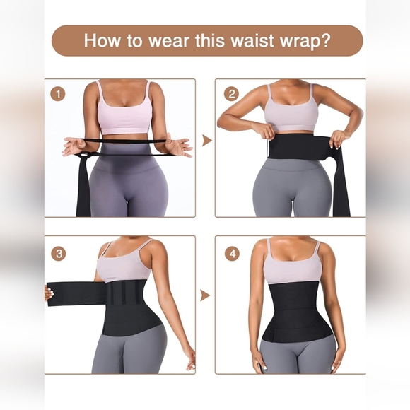 NEW Feelingirl Black Waist Trainer for Women One Size - Picture 6 of 9